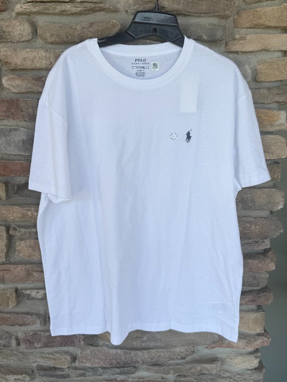 Polo  Ralph Lauren SS White Large Men's Crew-Neck Cotton T-Shirt NWT
